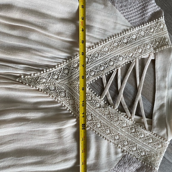 Miss Me Cream Drape Collar Cardigan- Size S - Picture 10 of 16